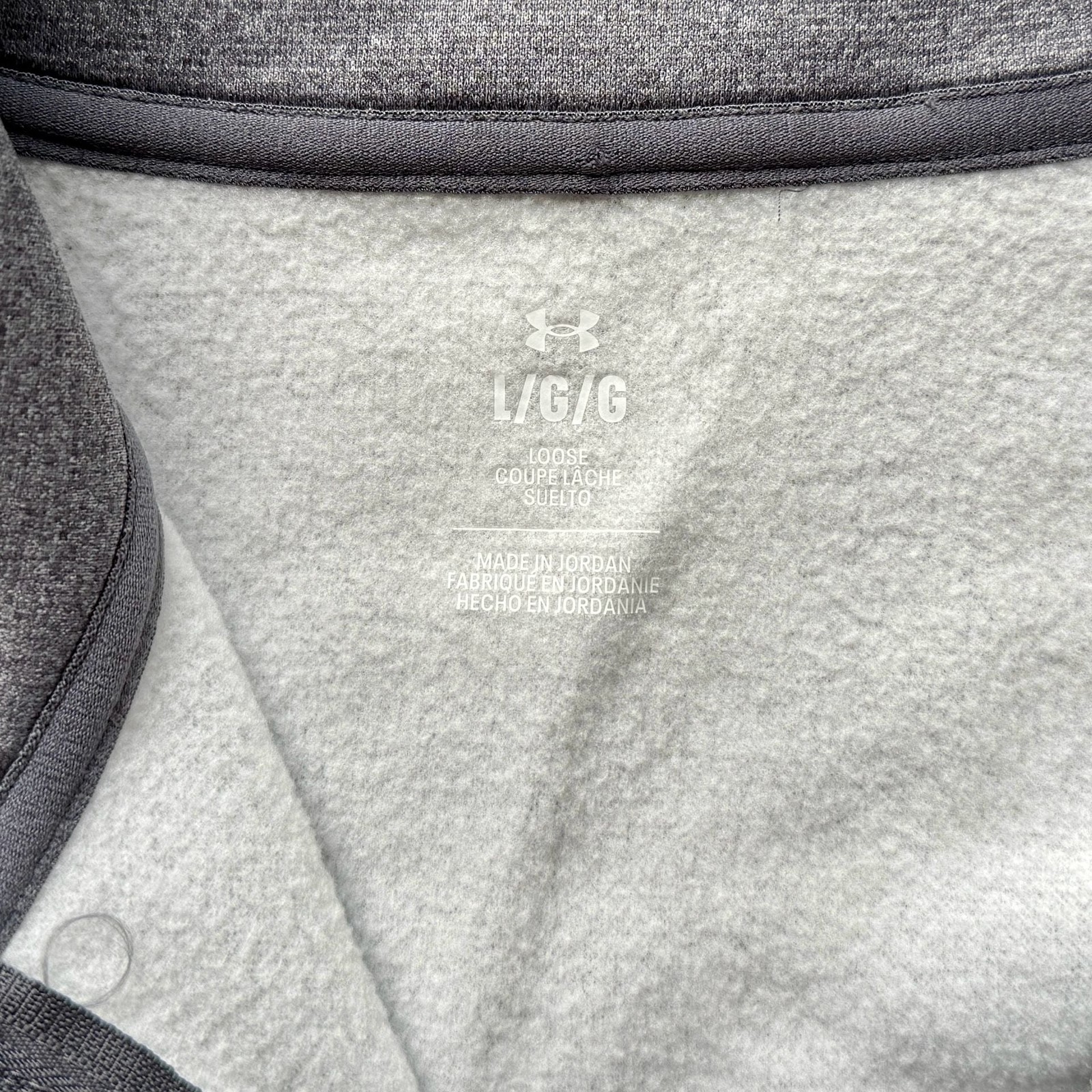 Under Armour Men's Loose Fit Quarter-Zip Fleece Pullover - Gray gallery