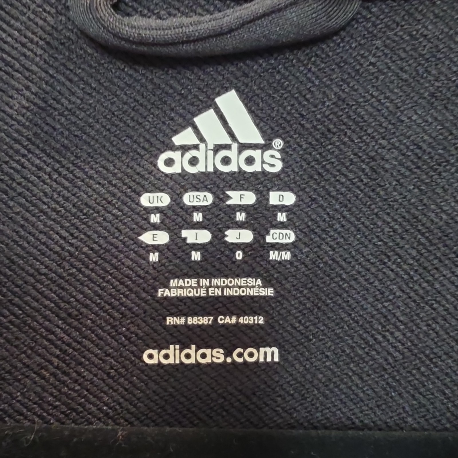 adidas Men’s 1/4 Zip Pullover Mock Neck Long Sleeve Knit Black/White Size M gallery