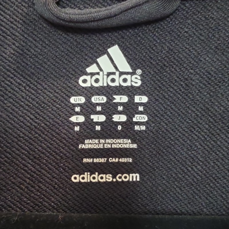 adidas Men’s 1/4 Zip Pullover Mock Neck Long Sleeve Knit Black/White Size M gallery