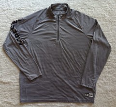 Under Armour Loose Heatgear Mens Medium Gray/White Striped Seaworld Rescue Shirt
