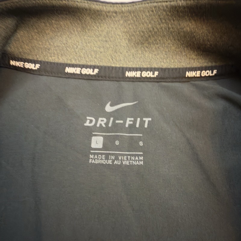 Nike Golf Dri-Fit 1/4 Zip Pullover Size Large Green And Black gallery