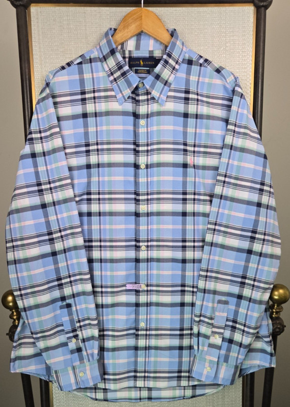 POLO RALPH LAUREN PERFORMANCE Size 2XL Mens Button Down Shirt Wicking Plaid gallery
