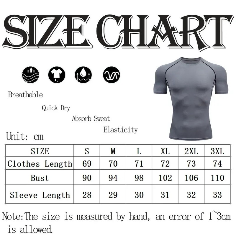 Men's Print Compression Shirts Summer Short Sleeve Rash Guard Gym Workout gallery