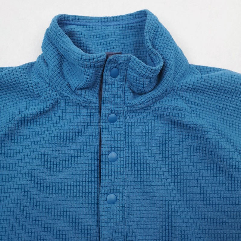 Outdoor Research Trail Mix Snap Pullover Mens Extra Large Blue Grid Fleece gallery