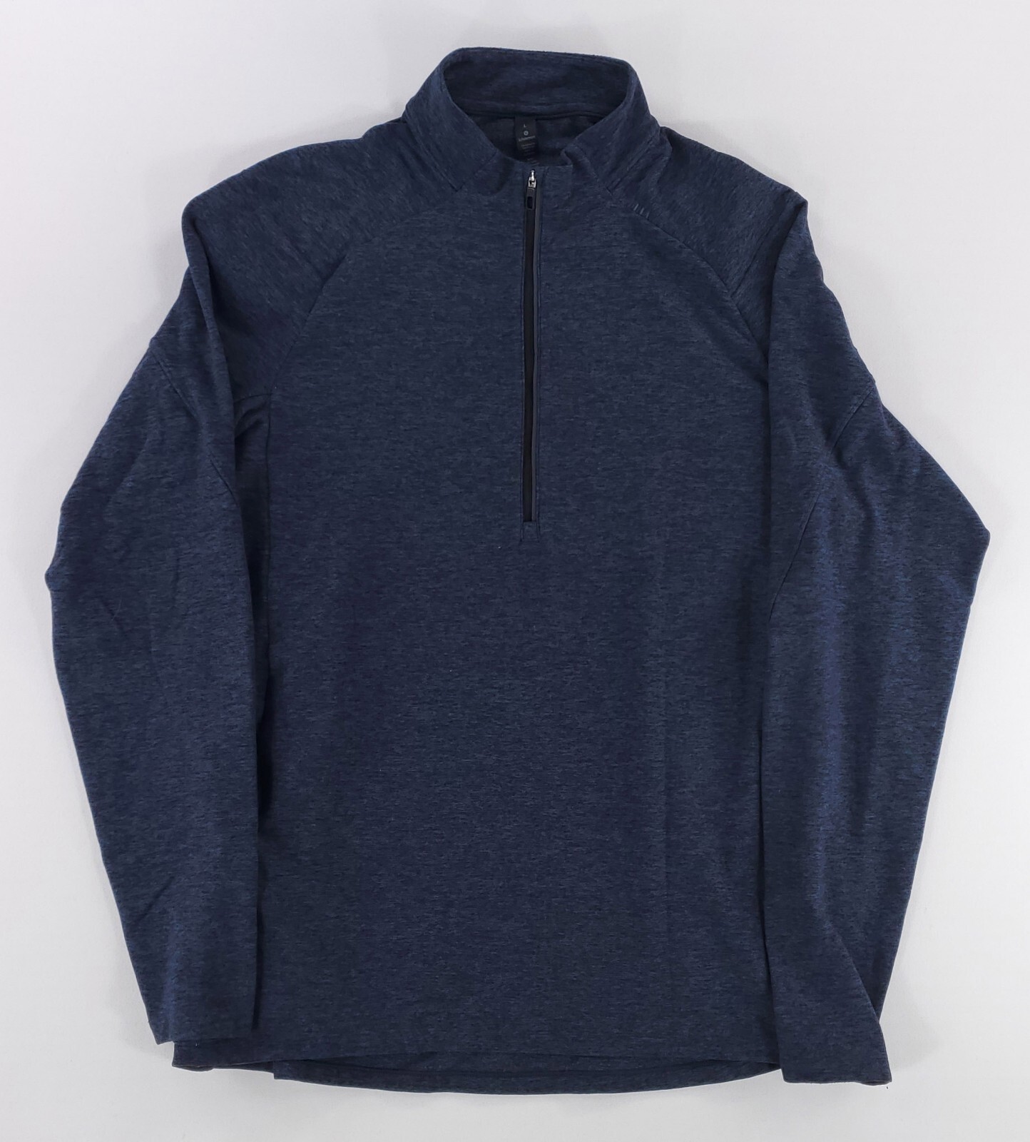 Lululemon Surge Warm 1/2 Zip 1/4 Zip Pullover Banded Collar Blue Mens L gallery