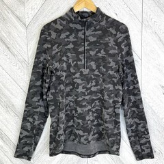 Lululemon Surge Warm Half Zip Pullover Shirt Mens Size XL Camo Gray Black