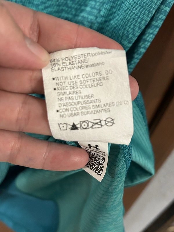 Under Armour Run COOLSWITCH Printed Short-Sleeved T-Shirt in Teal Size Small gallery