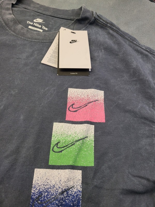 Nike x Sport M90 Vintage Loose Fit T-Shirt Anthracite Stone Wash Gray Men's M gallery