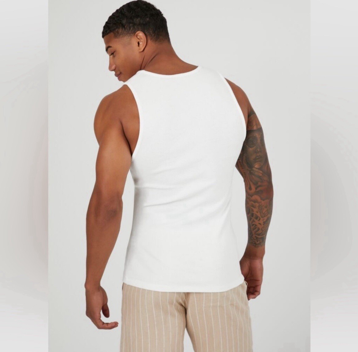 Forever 21 Ribbed Knit Fitted Tank Top NWOT Tan XXL gallery
