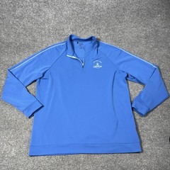 Adidas Climalite Pullover Mens 2XL Blue 1/4 Zip Long Sleeve Ballantyne Golf