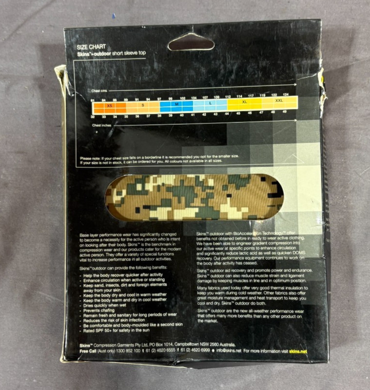 Skins Outdoor Performance Equipment Men's Short Sleeve Top Digital Camo Med NEW gallery