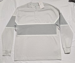 New L Nike Dri-Fit Long Sleeve Golf Pullover Gray Stripe Shirt DH1266-025 Men