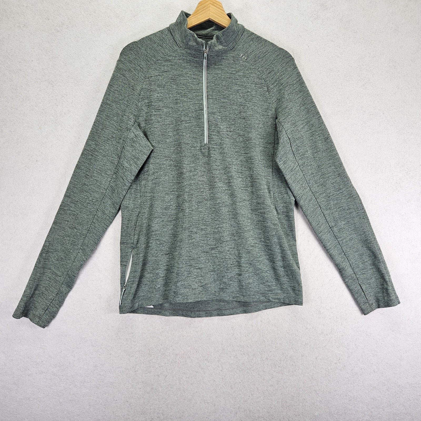 Lululemon Men Surge Warm 1/2 Zip Pullover Rulu Running Top M Green LM3DH0S gallery