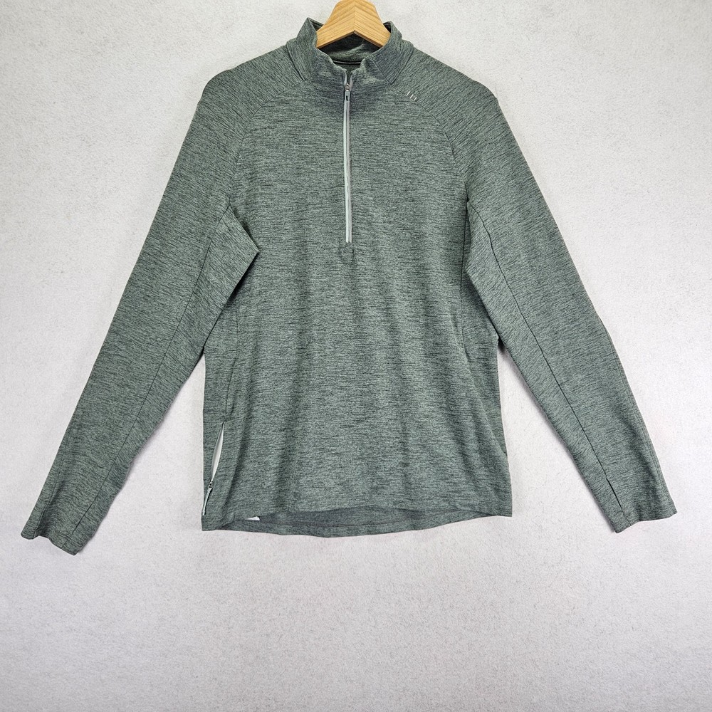 Lululemon Men Surge Warm 1/2 Zip Pullover Rulu Running Top M Green LM3DH0S