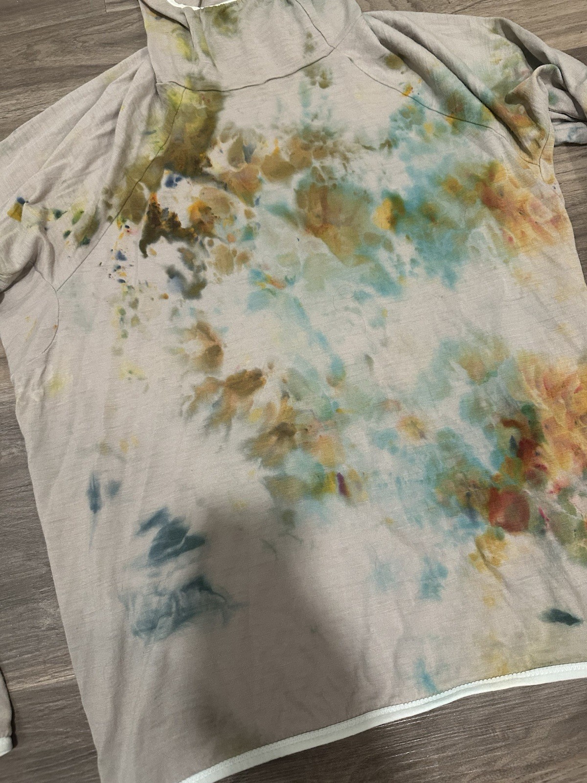 Senchi Designs Merino Wool Ice Dye Sun Hoodie Size Medium One of a Kind gallery