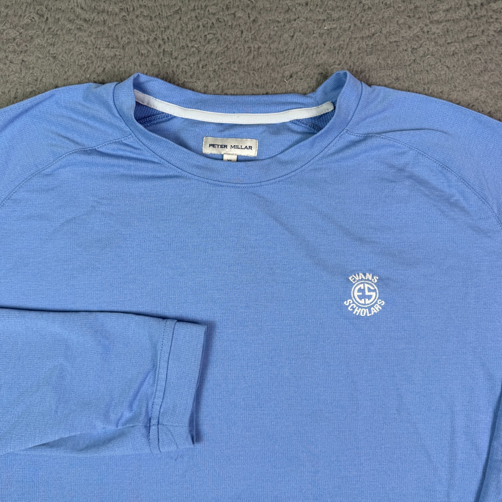 Peter Millar Crown Sport Cradle Performance Crewneck Sweatshirt Mens XL Blue gallery