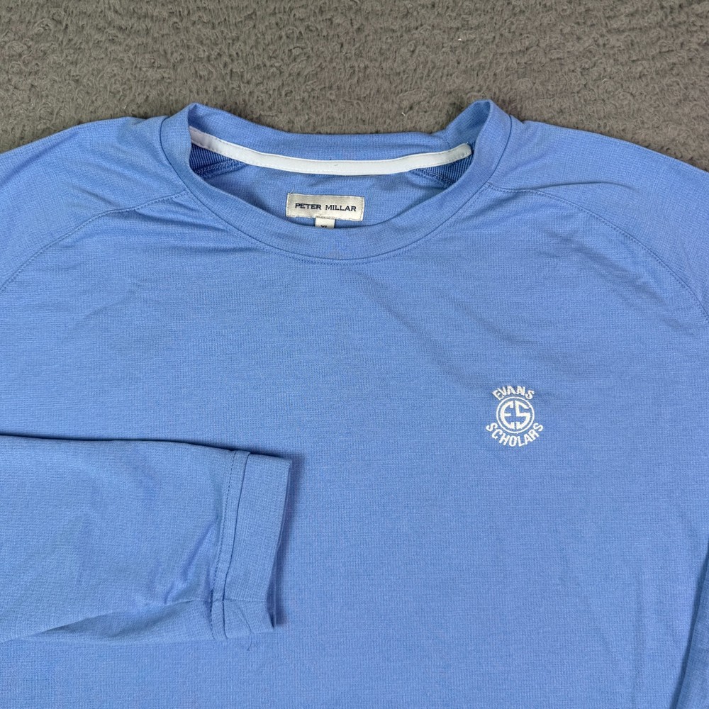 Peter Millar Crown Sport Cradle Performance Crewneck Sweatshirt Mens XL Blue