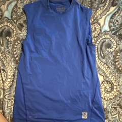 Nike Pro Combat Dri-FIT Men’s Blue Compression Tank Top M Crew Neck