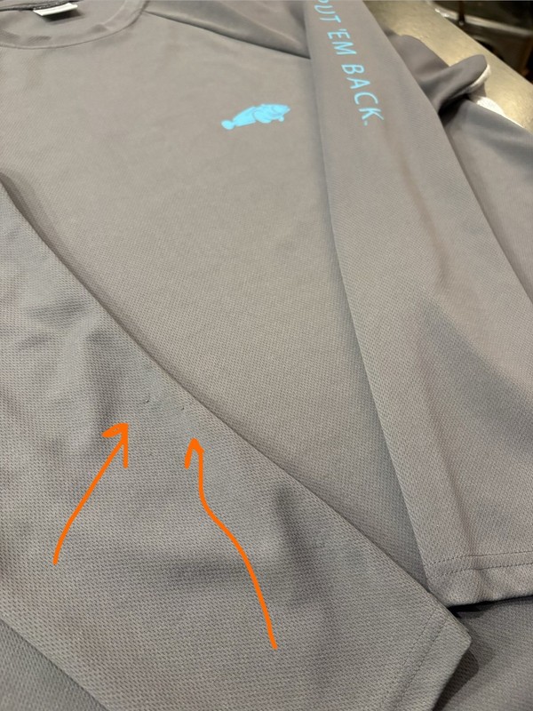 TOADFISH Outfitters Long Sleeve Performance Fishing Shirt Gray - LARGE- used gallery