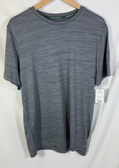 Tek Gear Men’s Dry Tek Short Sleeve Shirt Color Slate Hawk Size Large