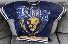 Jersey Style “King” Lion Mens Huge Fashion Exchange Shirt Streetwear Large
