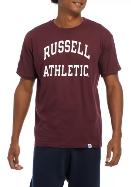 Russell Athletic Men's Logo Graphic Short-Sleeve T-Shirt, Maroon Red, Medium gallery