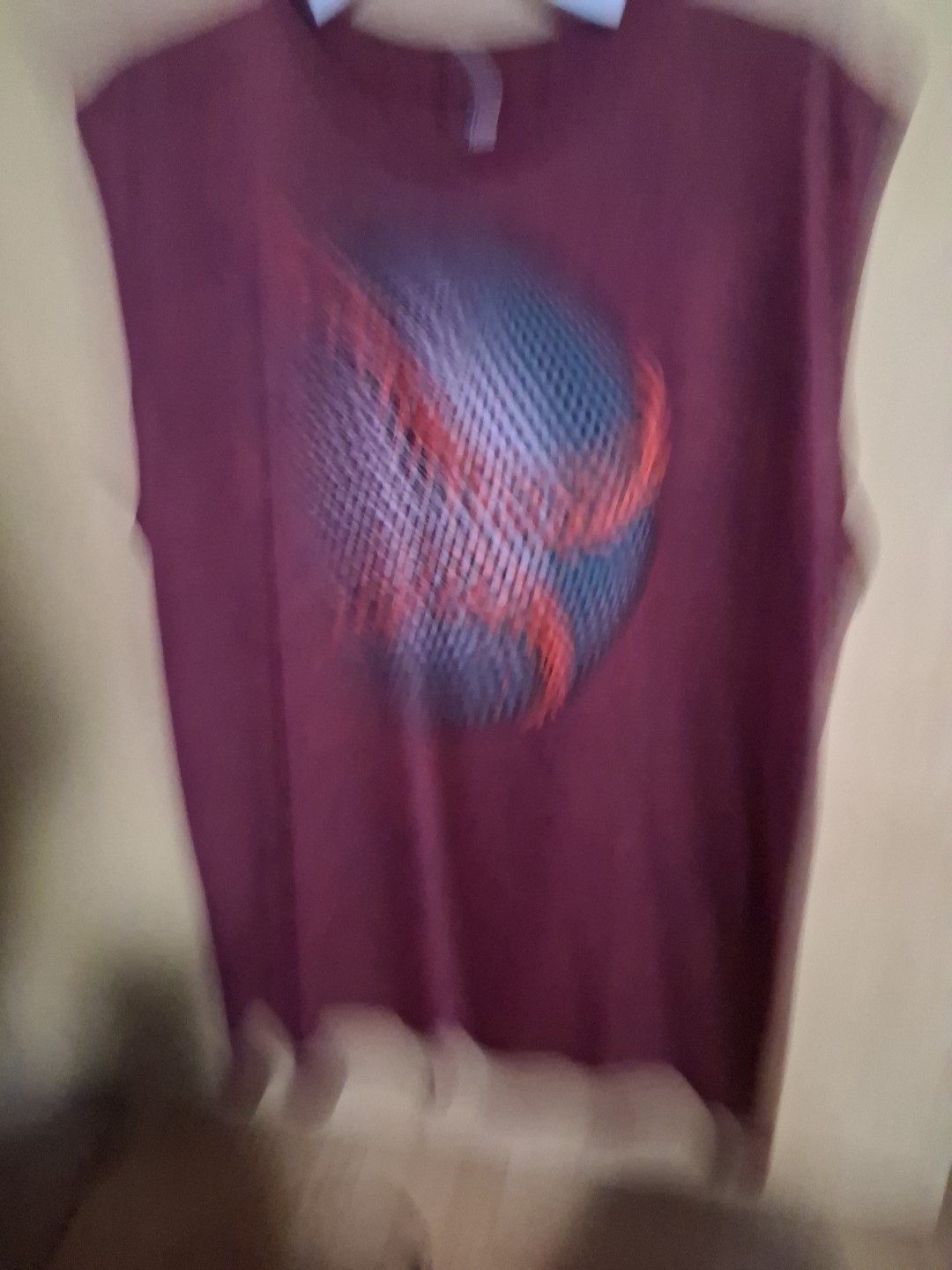 Tek Gear Dry Tek Sleeveless Shirt Red Heathered Size M Athletic Tank Top gallery