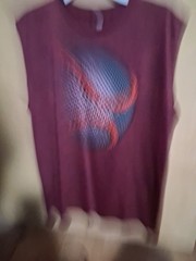 Tek Gear Dry Tek Sleeveless Shirt Red Heathered Size M Athletic Tank Top