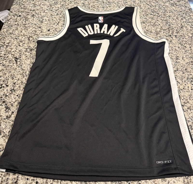 Nike Kevin Durant Brooklyn Nets #7 Authentic Swingman Jersey NBA mens Large gallery