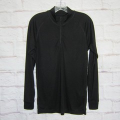 Mountain Warehouse Isotherm Keep the Heat Long Sleeve 1/4 Zip Shirt Black Size S