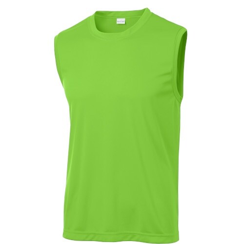 Mens Sport Tek ST-352 Sleeveless Performance Sz Med T Shirt Lime Shock Green gallery