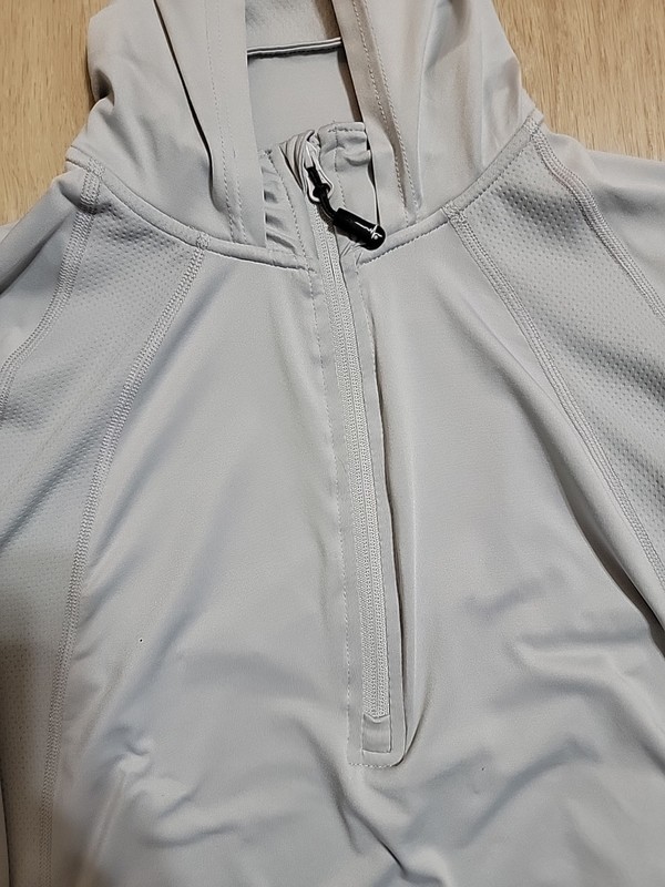 Habit Fishing Hoodie Solar Factor Long Sleeve Mens Small Gray Pullover 1/4 Zip gallery