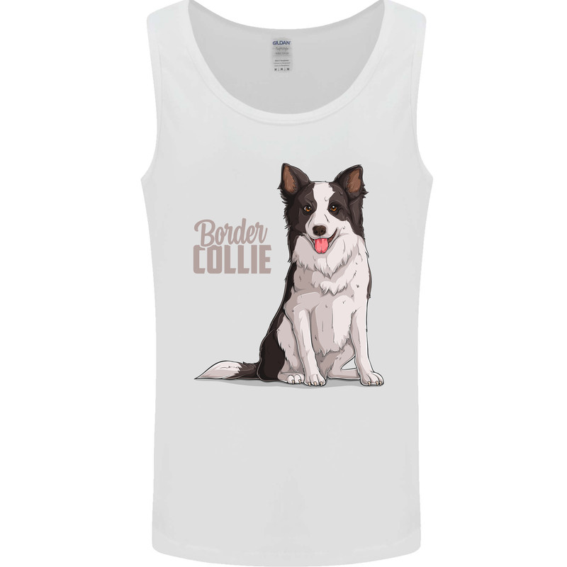 A Border Collie Dog Illustration Mens Vest Tank Top gallery