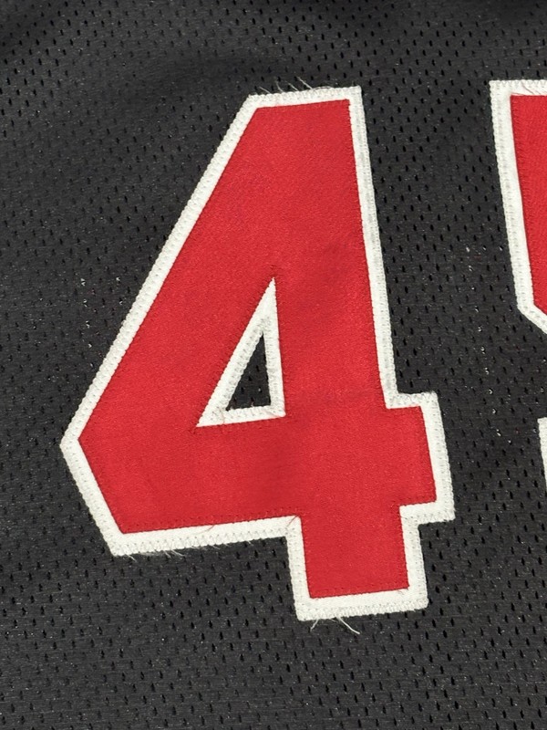 Don Alleson Athletic "Clinton" #45 Black & Red Mesh Baseball Jersey - Adult XXL gallery