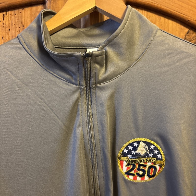 America’s Navy “250” Navy Pride Team 365 Grey Men’s 1/4 Zip Long Sleeve NWT gallery