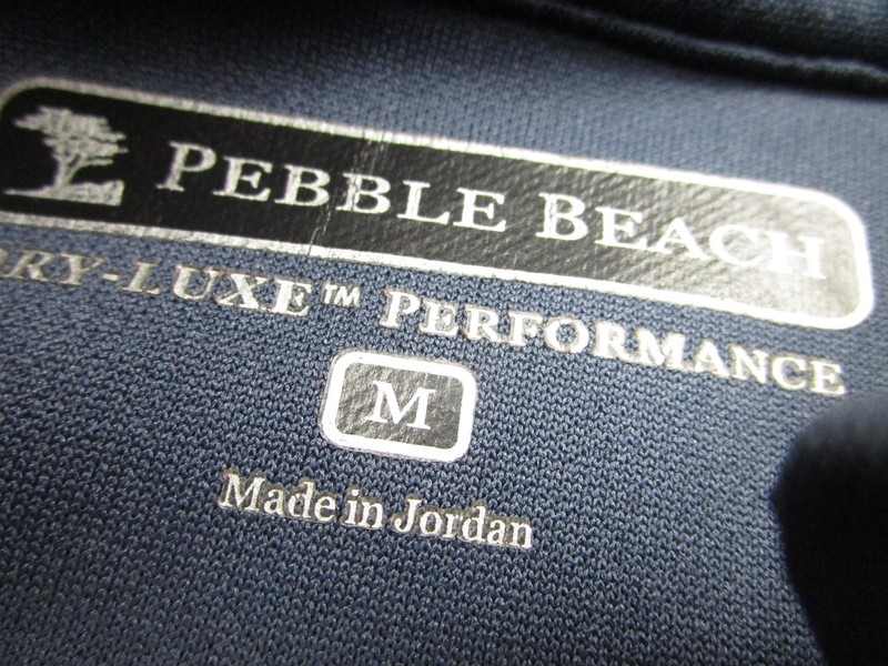 Pebble Beach Pullover Mens Medium Blue Dry-Luxe Performance 1/4 Zip Golf sweater gallery