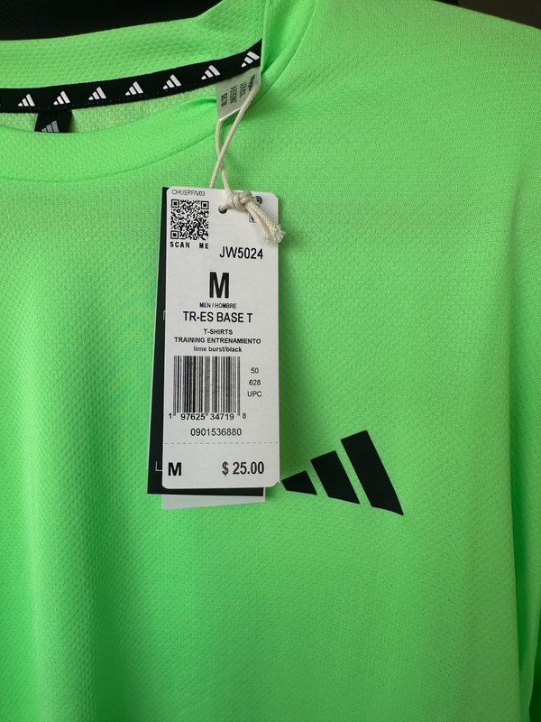 Men's adidas Train Essentials Training Tee - lime burst / black gallery
