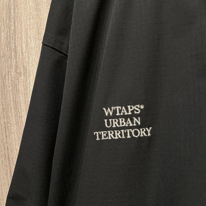 WTAPS 22SS SMOCK LS POLY RIPSTOP Pullover Jacket Black 221BRDT-SHM04 Size 3 L gallery