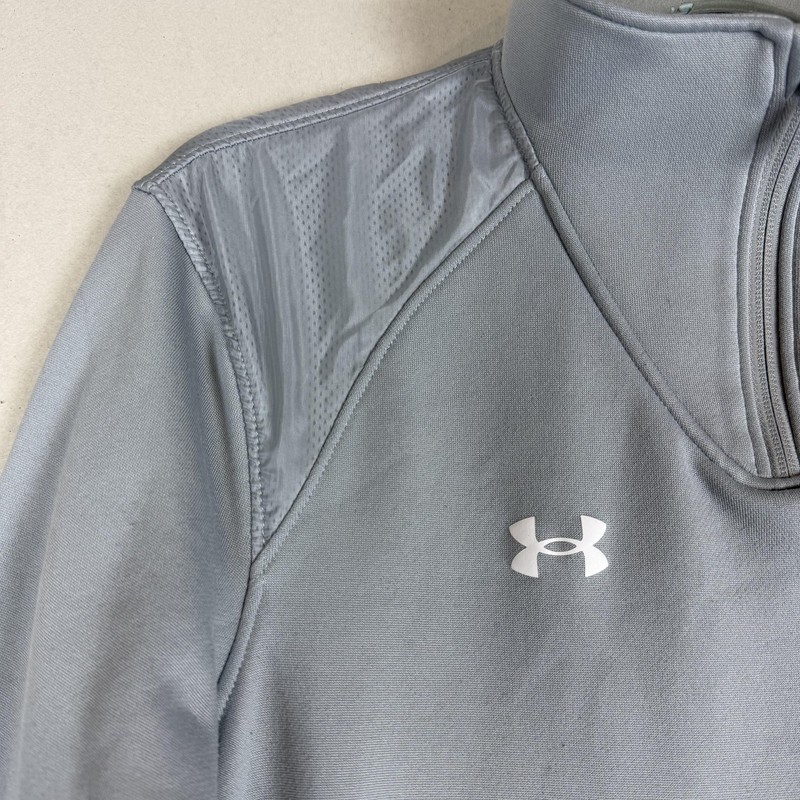 Under Armour Pullover Mens Medium Gray 1/4 Zip Mock Neck Athletic Training gallery