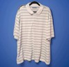 Roundtree & Yorke Performance Men's Sz 3XB Polo Style Shirt White Striped gallery