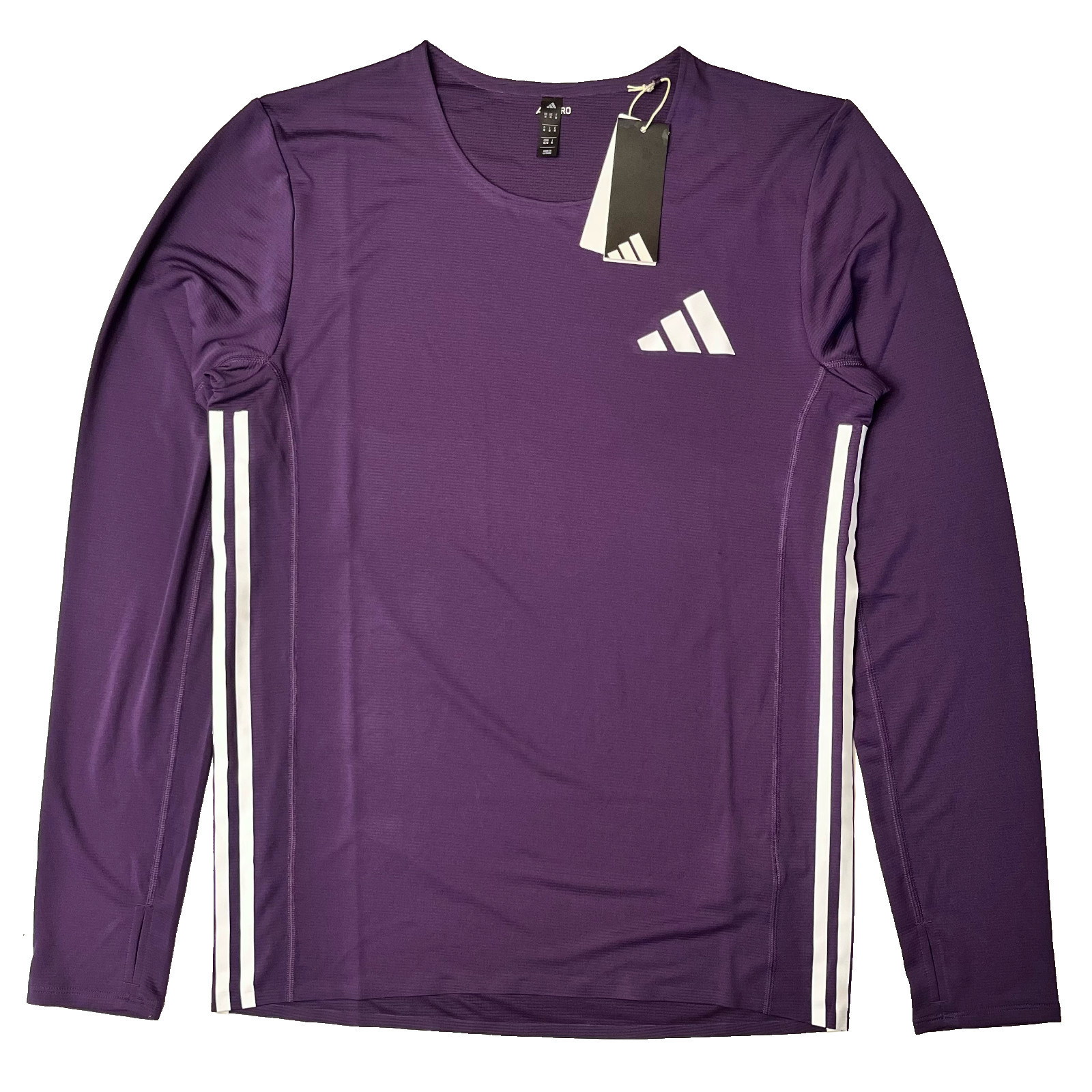 Adidas Pro Elite Long Sleeve Running Shirt JP3794 Arora Plum (Men’s Medium) M gallery