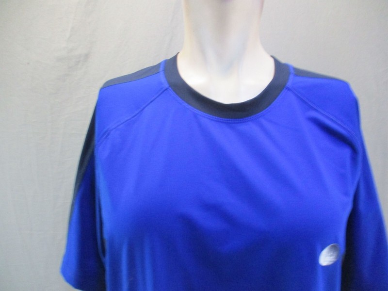 NWT LANDS' END Size L Men Multicolor Crew Neck Short Sleeve Athletic Top 251 gallery