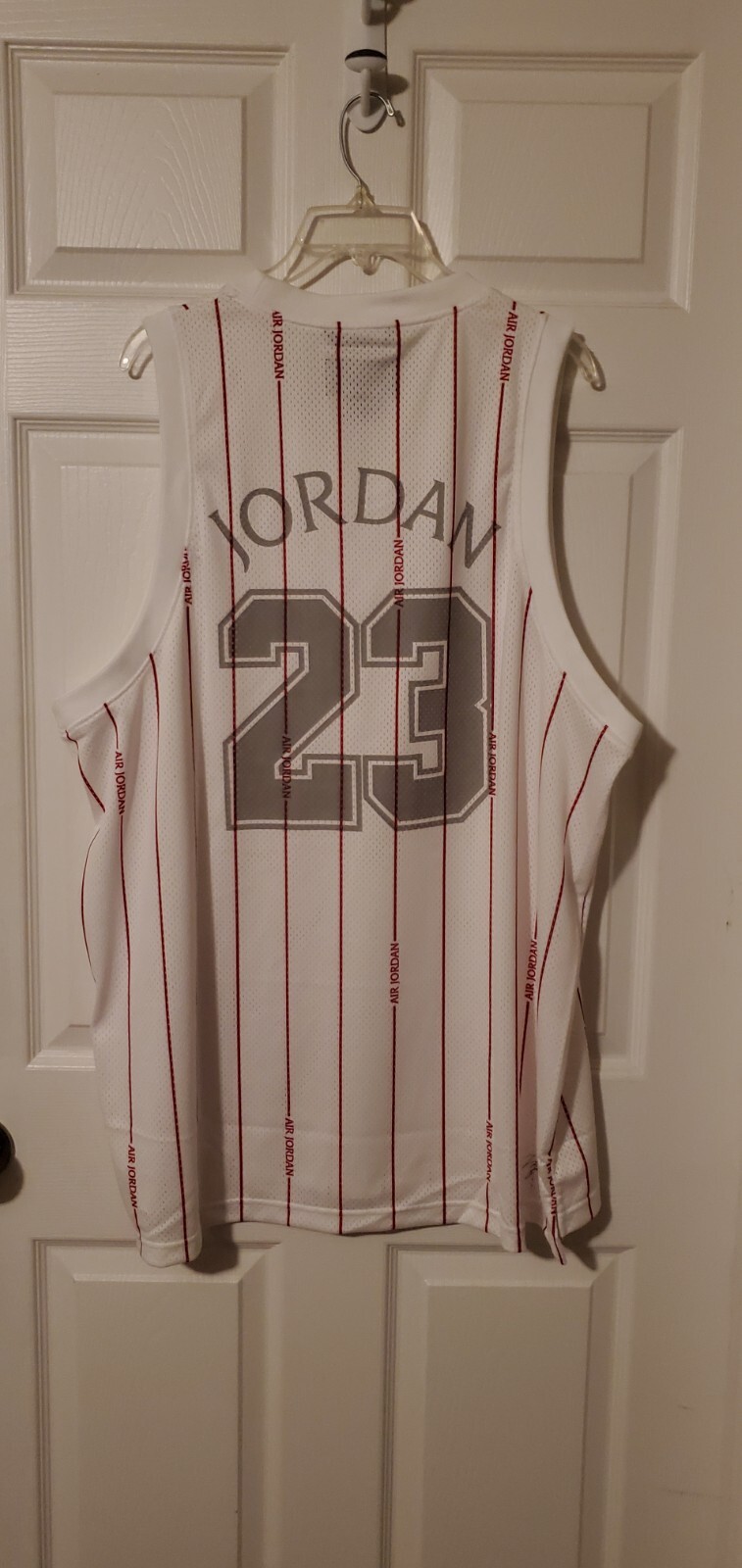 Air Jordan Basketball Jersey Mens XL White Red Pinstripe New DM1380 100 gallery