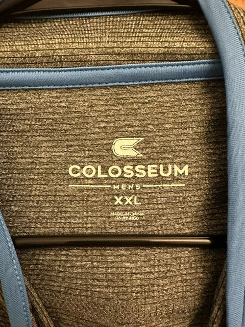 Colosseum Mens XXL NC Long Sleeve Quarter Zip Pullover Gray gallery