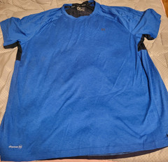 Russell Dri-Power 360 Men’s 2XL Blue Black Moisture Wicking T-Shirt