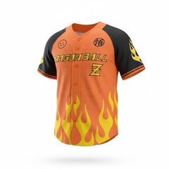 Dragon Ball Z Flame Baseball Jersey BoxLunch Exclusive Size Medium NEW
