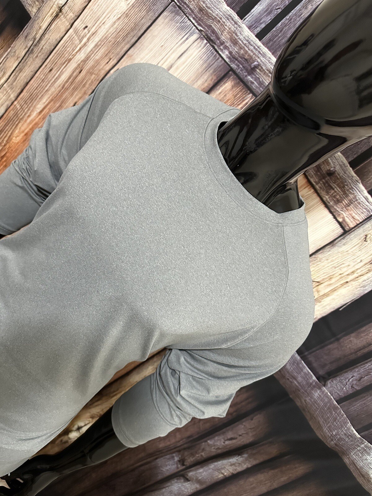 Public Rec LS Cement Gray “Go To” Crewneck Active Knit T Size XXL Mint! gallery