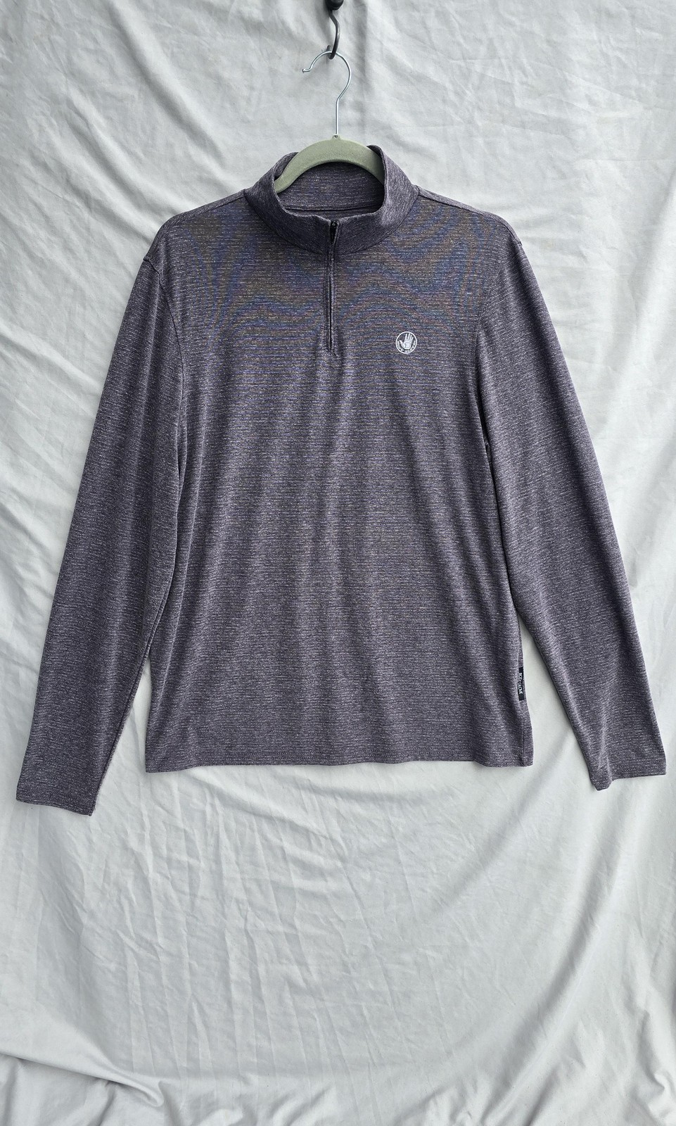 Body Glove Shirt Mens Medium Gray 1/4 Zip Mock Neck Long Sleeve Pullover gallery