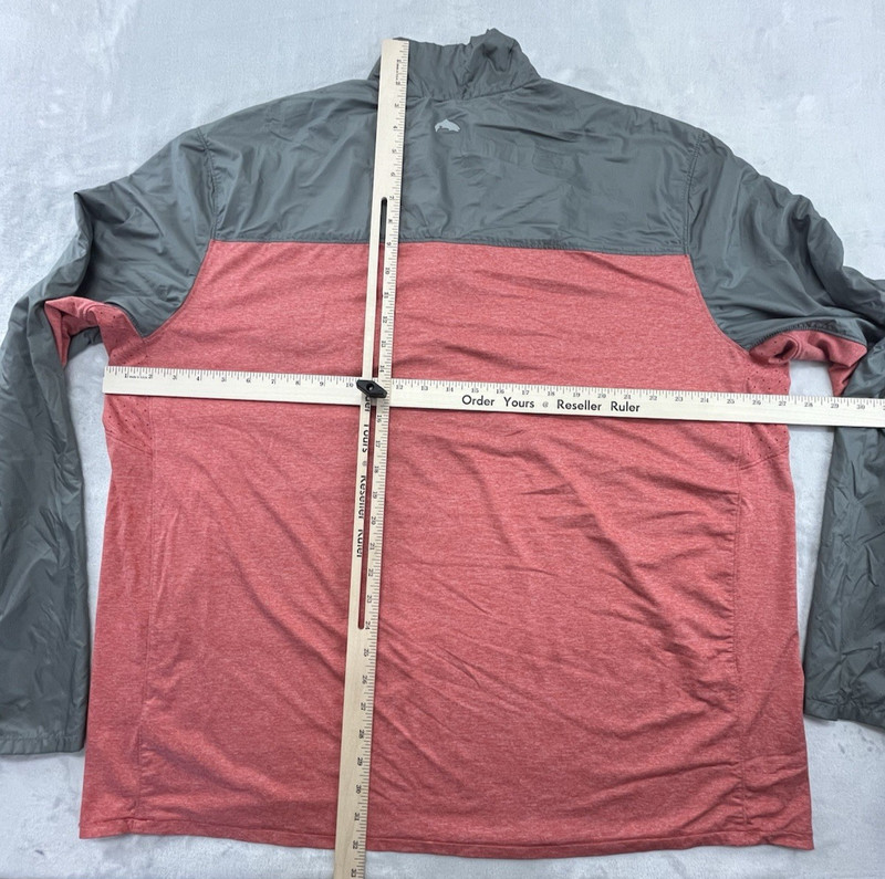 Simms SolarFlex Wind Half Zip Shirt Men 2XL Orange Vented UPF Stretch Outdoors gallery