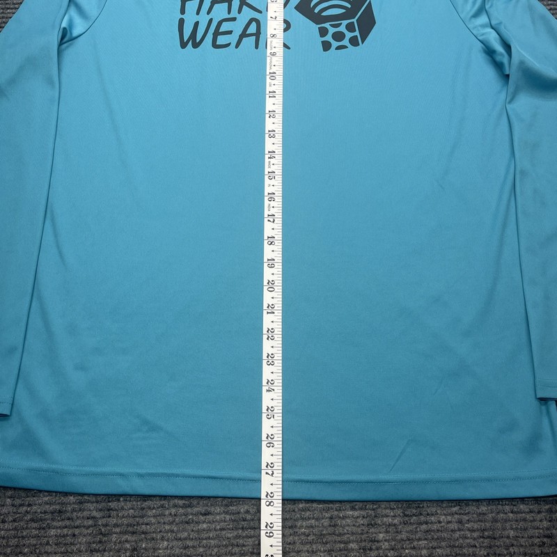 Mountain Hardwear Wicked Tech Performance Long Sleeve Blue Large Wicking Hiking gallery
